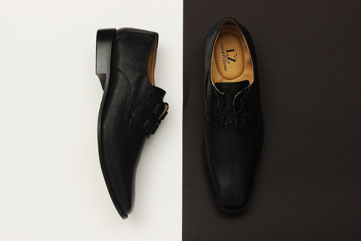 Mens Formal Shoes 2023 Fashion Summer Pointed Toe Low Heel Lace Up Solid  Black Casual Patent Dress Derbys Dress Leather Shoes for Suit