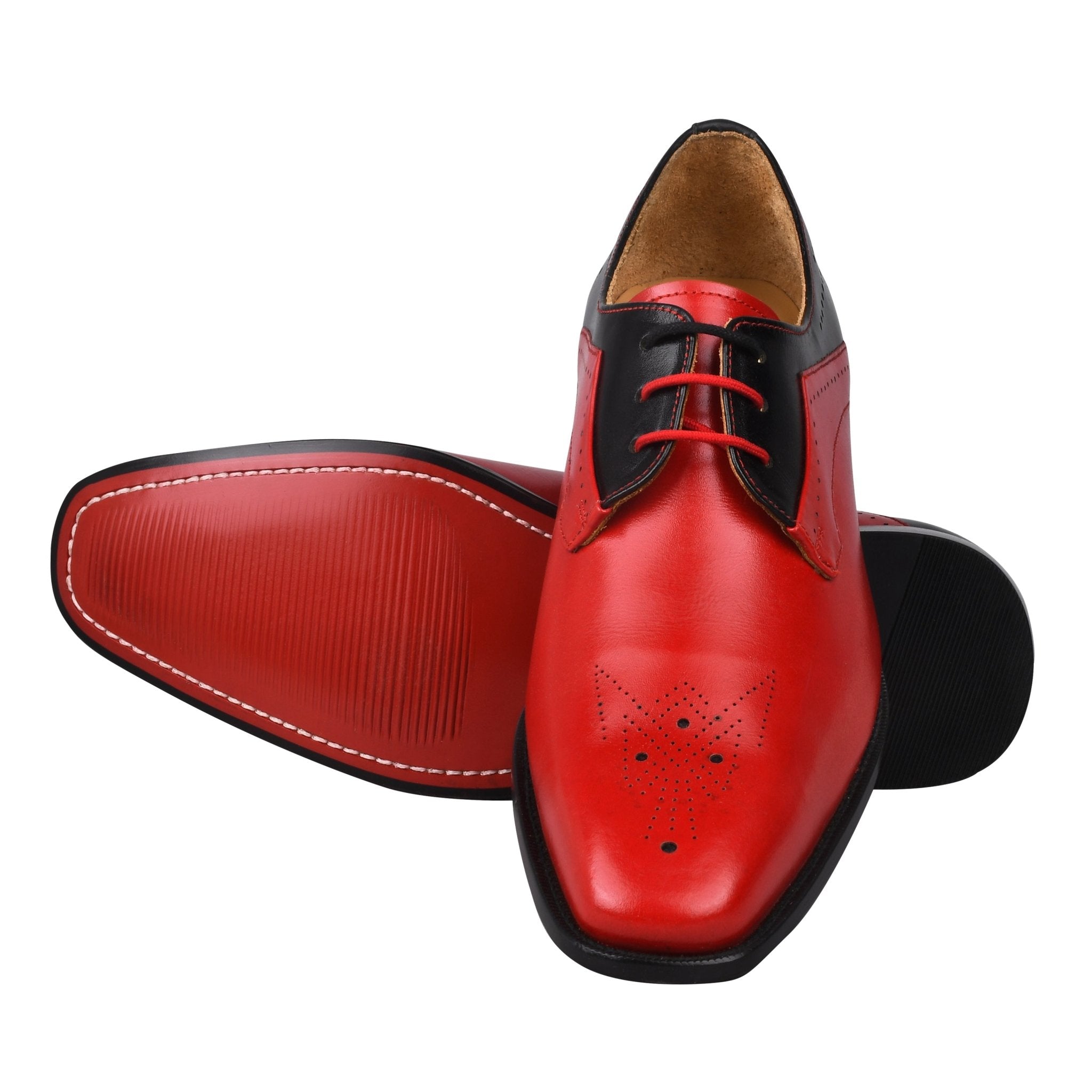 Red leather dress shoes on sale