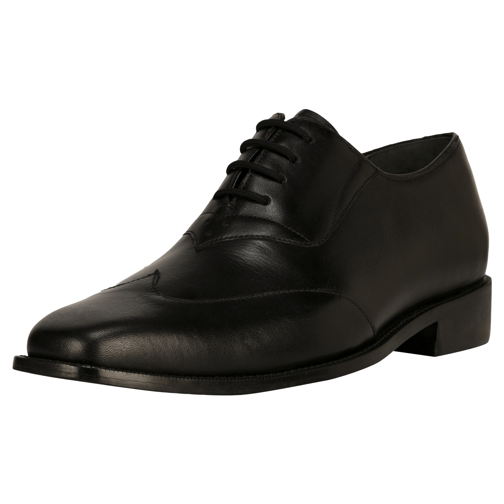 Leonard Full Grain Leather Wingtip Oxford Style Black Dress Shoes for ...